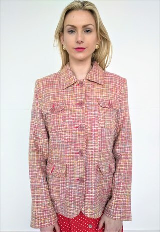 'LILIAN' PINK WOOL BLAZER