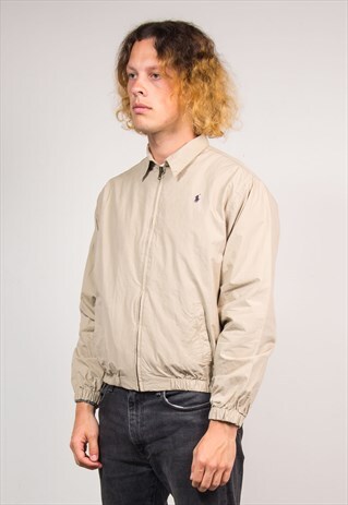 RALPH LAUREN VINTAGE 90'S BEIGE BOMBER JACKET
