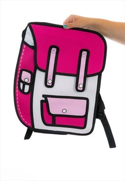 Multi Pink & Black 3D Style Backpack bag