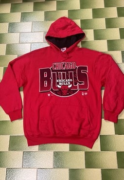 Vintage NBA Chicago Bulls Pullover Hoodie Pouch Pocket Large