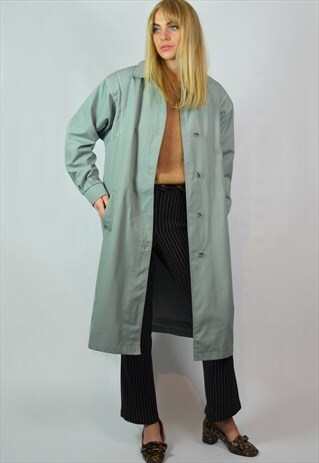 VINTAGE 90S MINT GREEN MAC / DUSTER COAT