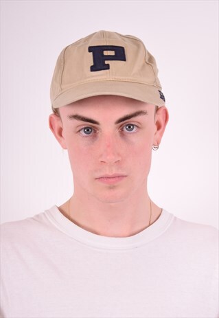 POLO RALPH LAUREN MENS VINTAGE CAP ONE SIZE BEIGE 90'S