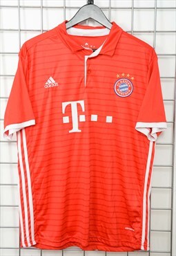 Vintage 00s Adidas Bayern Munchen Football Top Red Size L