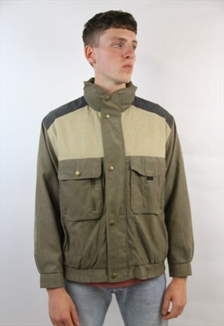 VINTAGE 90'S SUEDE-FEEL BOMBER JACKET