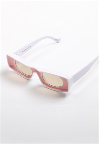 Pastel 3D Tinted Cat Eye Sunglasses - Pink