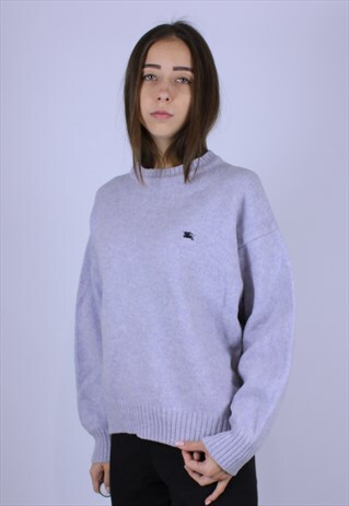 BURBERRY VINTAGE SWEATER RARE LIGHT PURPLE