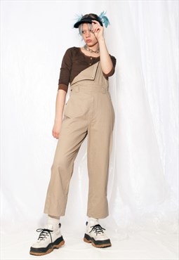 Vintage Dungarees 90s Daisy Patch Gorpcore Cargo Jumpsuit