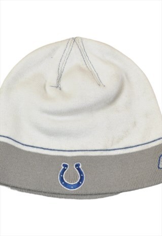 Vintage NFL Indianapolis Colts Reebok Beanie Hat White/Grey