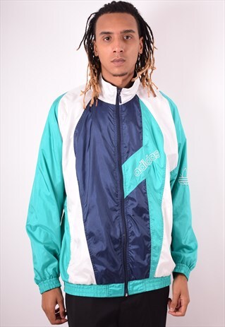 ADIDAS MENS VINTAGE TRACKSUIT TOP JACKET XL MULTI 90S