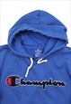 CHAMPION SPELLOUT BLUE HOODIE, HEAVY MATERIAL