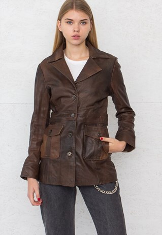 VINTAGE BROWN LEATHER JACKET
