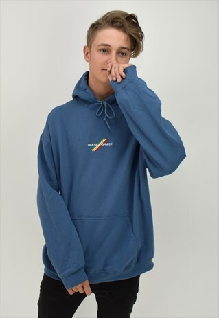 G&G UNISEX MULTI LINES INDIGO HOOD
