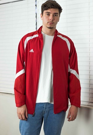 VINTAGE ADIDAS JACKET LOGO 90S M 15.8