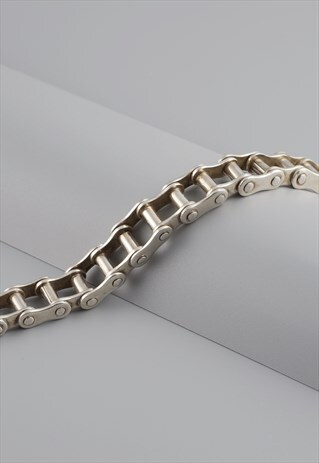 925 STERLING SILVER HEAVY WEIGHT BIKE CHAIN STYLE BRACELET