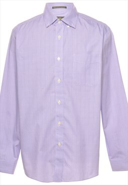 Eddie Bauer Lilac Checked Shirt - L