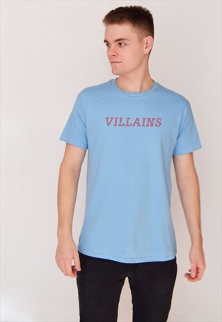 BLUE VILLAINS LINED (RED) T-SHIRT