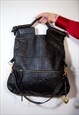 Black Leather Sack Bag
