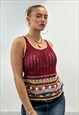 VINTAGE Y2K CROCHET TANK TOP