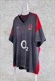 NIKE ENGLAND RUGBY SHIRT JERSEY 2010 GREY RED XXL