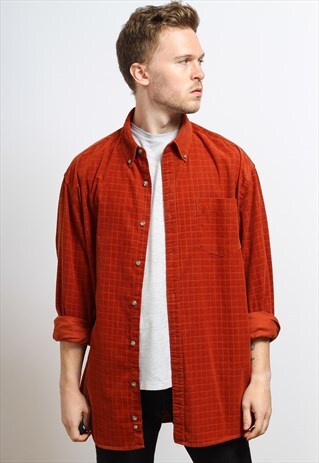 VINTAGE CORDUROY SHIRT ORANGE
