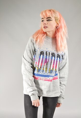 VINTAGE GREY LONDON SWEATER