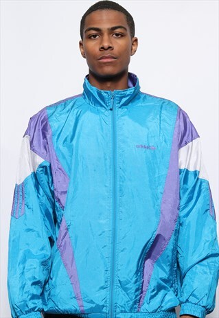 VINTAGE ADIDAS ORIGINALS LOGO TRACK JACKET BLUE