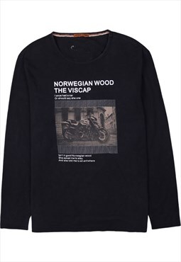 Vintage 90's Norwegain Wood Sweatshirt Crew Neck Black