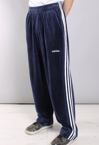 VINTAGE ADIDAS CRUSHED VELVET TRACKSUIT BOTTOMS