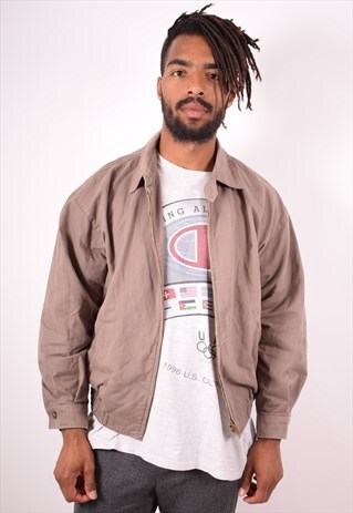 POLO RALPH LAUREN MENS VINTAGE HARRINGTON JACKET LARGE 90S