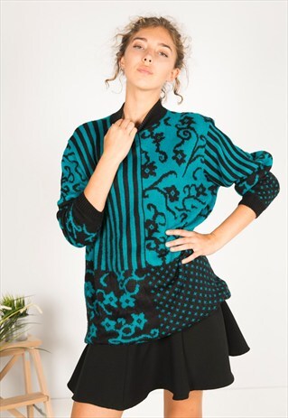 VINTAGE 80S CASUAL KNIT JUMPER / R03021