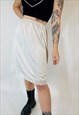 VINTAGE 90S 00S Y2K GRUNGE SATIN SHEER LACE MIDI SKIRT