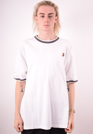 NIKE MENS VINTAGE T-SHIRT TOP XL WHITE 90S