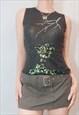 VINTAGE Y2K SEQUINS EMBROIDERY SLEEVELESS SWEATER