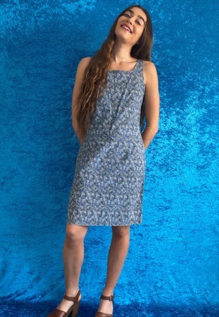 BLUE PAISLEY DRESS
