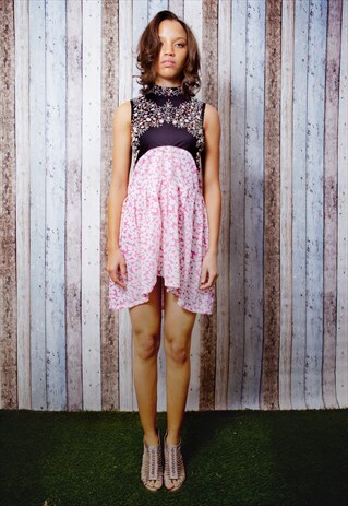 ROSEQUEEN DRESS- BEADED PATTERNED DRESS