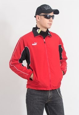 PUMA track jacket in red zip up Y2K vintage men