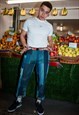 JUST HARRY PANELLED JEANS IN REWORKED DENIM