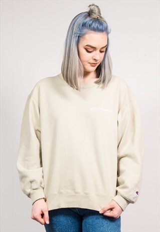 90'S VINTAGE BEIGE CHAMPION SWEATSHIRT