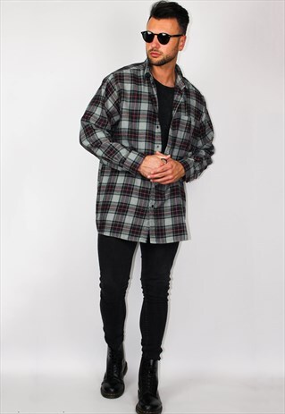 VINTAGE PLAID FLANNEL SHIRT