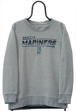 Vintage Majestic MLB Seattle Mariners Grey Sweatshirt Womens