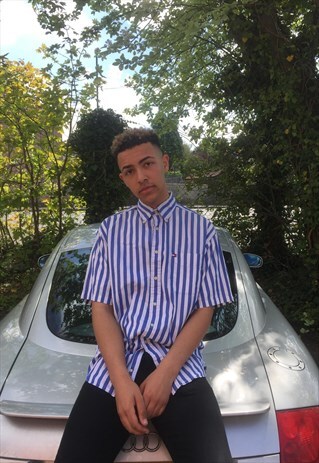VINTAGE TOMMY HILFIGER 90S STRIPE SUMMER SHIRT
