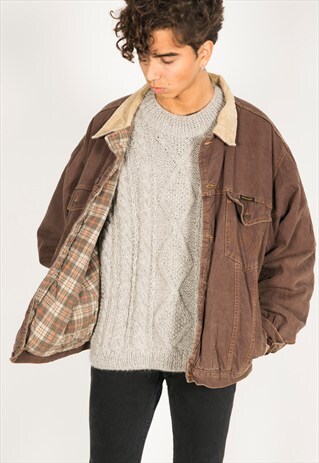 VINTAGE 80S WRANGLER WINTER BLANKET JACKET / R3100C800