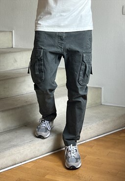 DSQUARED Cargo Pants Military Work Trousers Grey