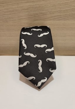 Beard Pattern Tie in Black color