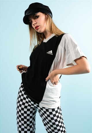 VINTAGE ADIDAS V-NECK TEE SHIRT