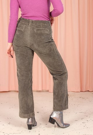 VINTAGE 90S LEE CORDUROY TROUSERS IN GREEN