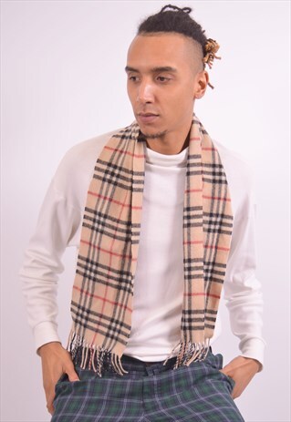 VINTAGE BURBERRY SCARF CHECK MULTI