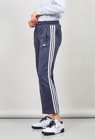 VINTAGE 90'S ADIDAS GREY FLARED JOGGES