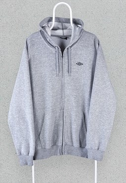 Umbro Grey Hoodie Full Zip Up Mens 3XL XXXL