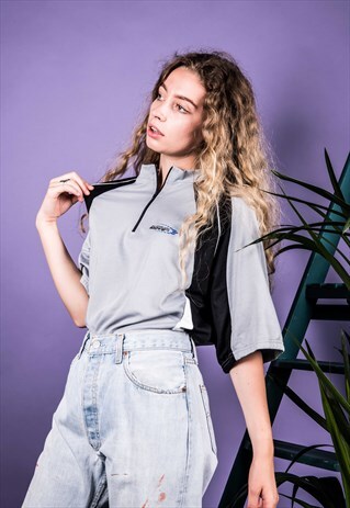 VINTAGE 1990S SPORTS T-SHIRT IN GREY